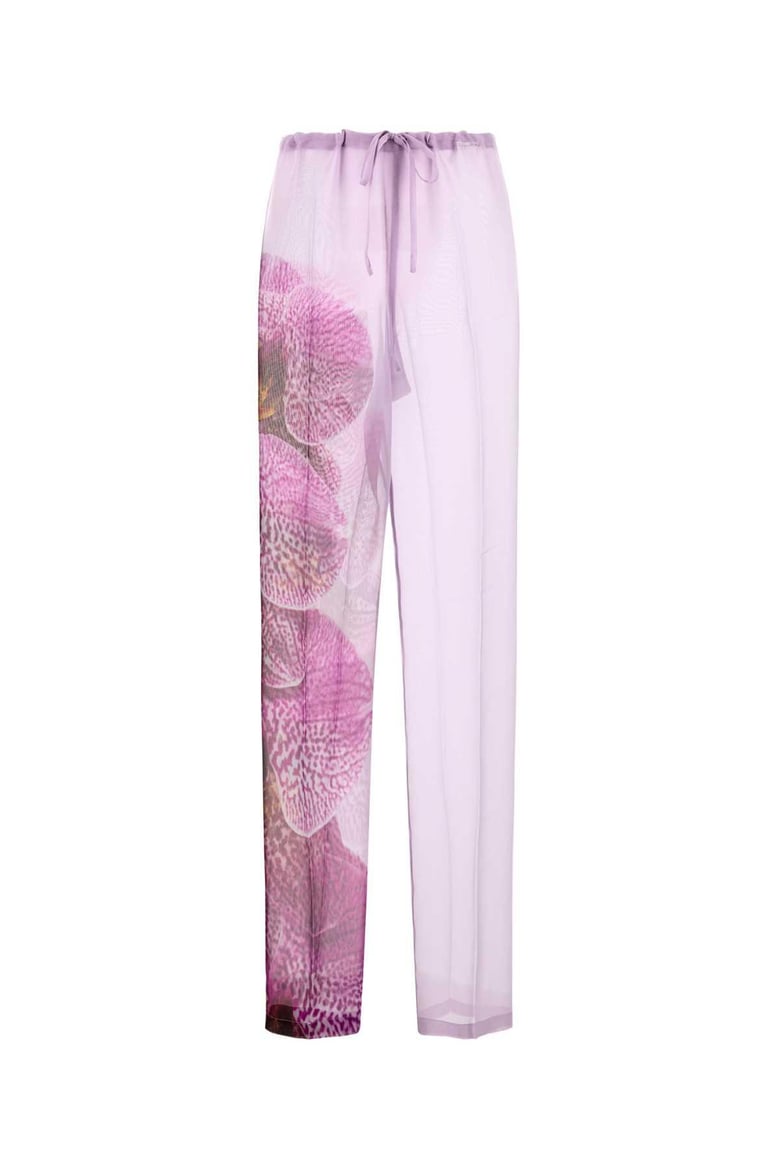lilac crepe pachas pant by Selfnex