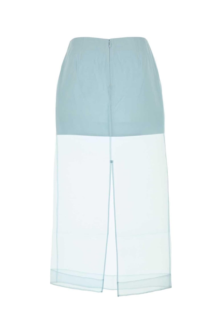 pastel light blue organza crush layered skirt by Selfnex