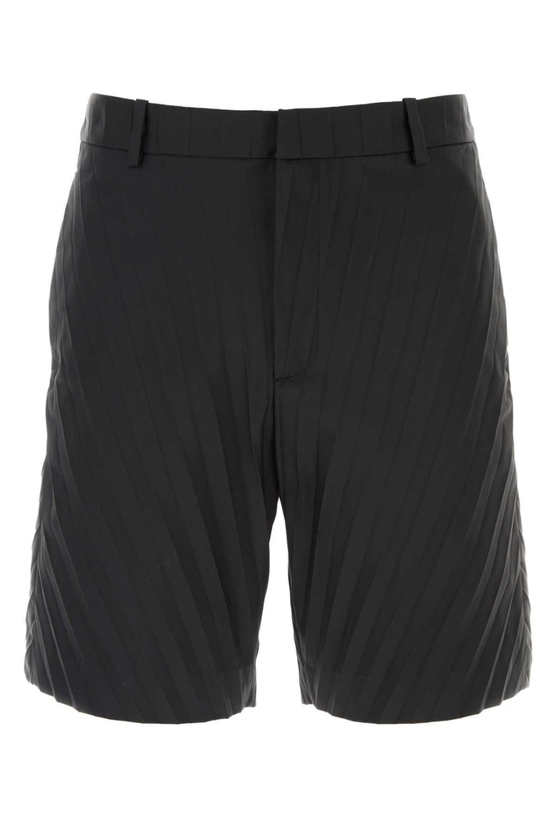 black nylon bermuda shorts by Selfnex