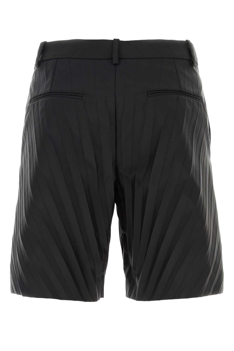 black nylon bermuda shorts by Selfnex
