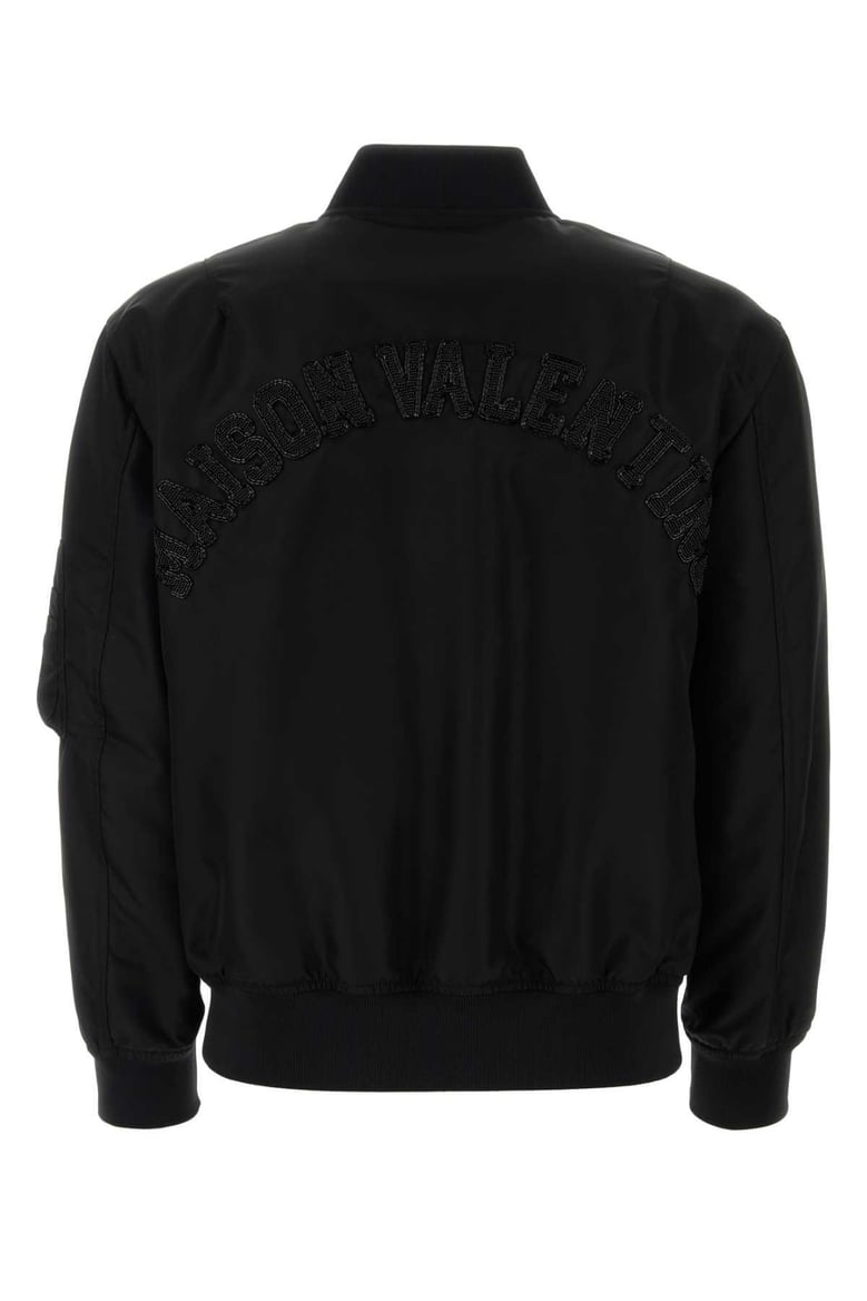 black nylon bomber jacket by Selfnex