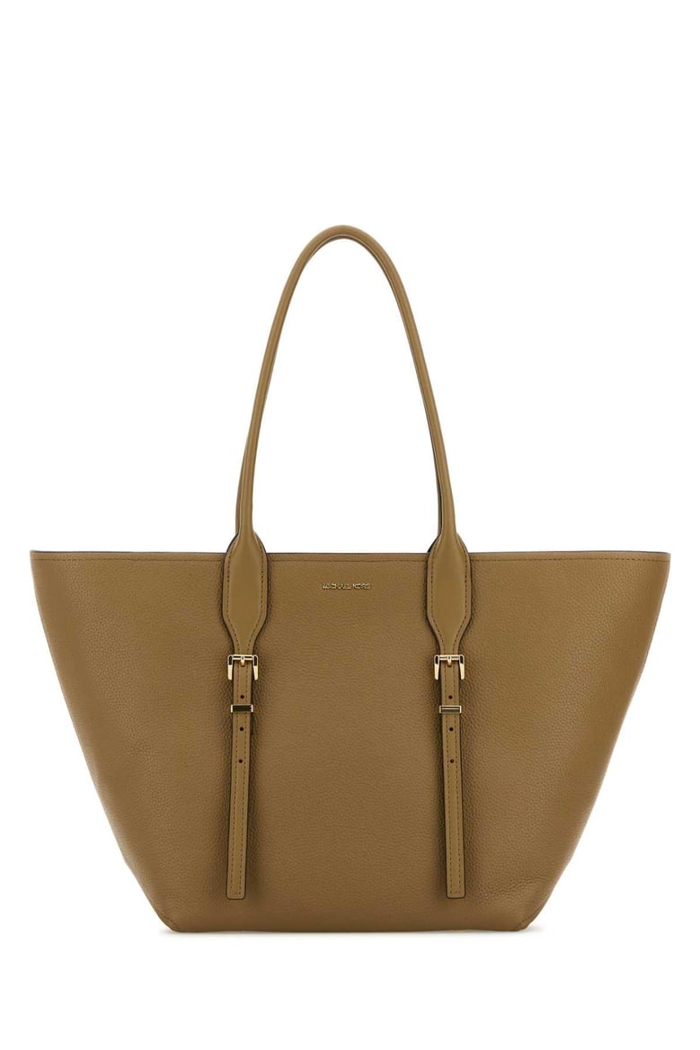 cappuccino leather moore shopping bag by Selfnex