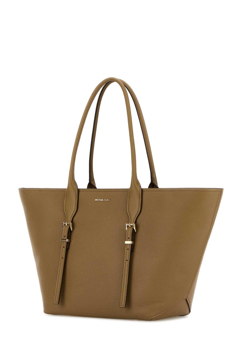cappuccino leather moore shopping bag by Selfnex