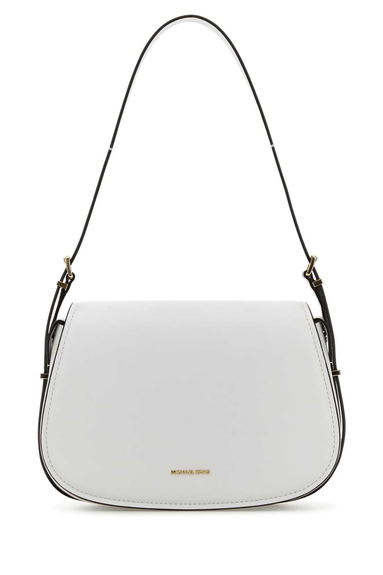 white leather moore shoulder bag by Selfnex