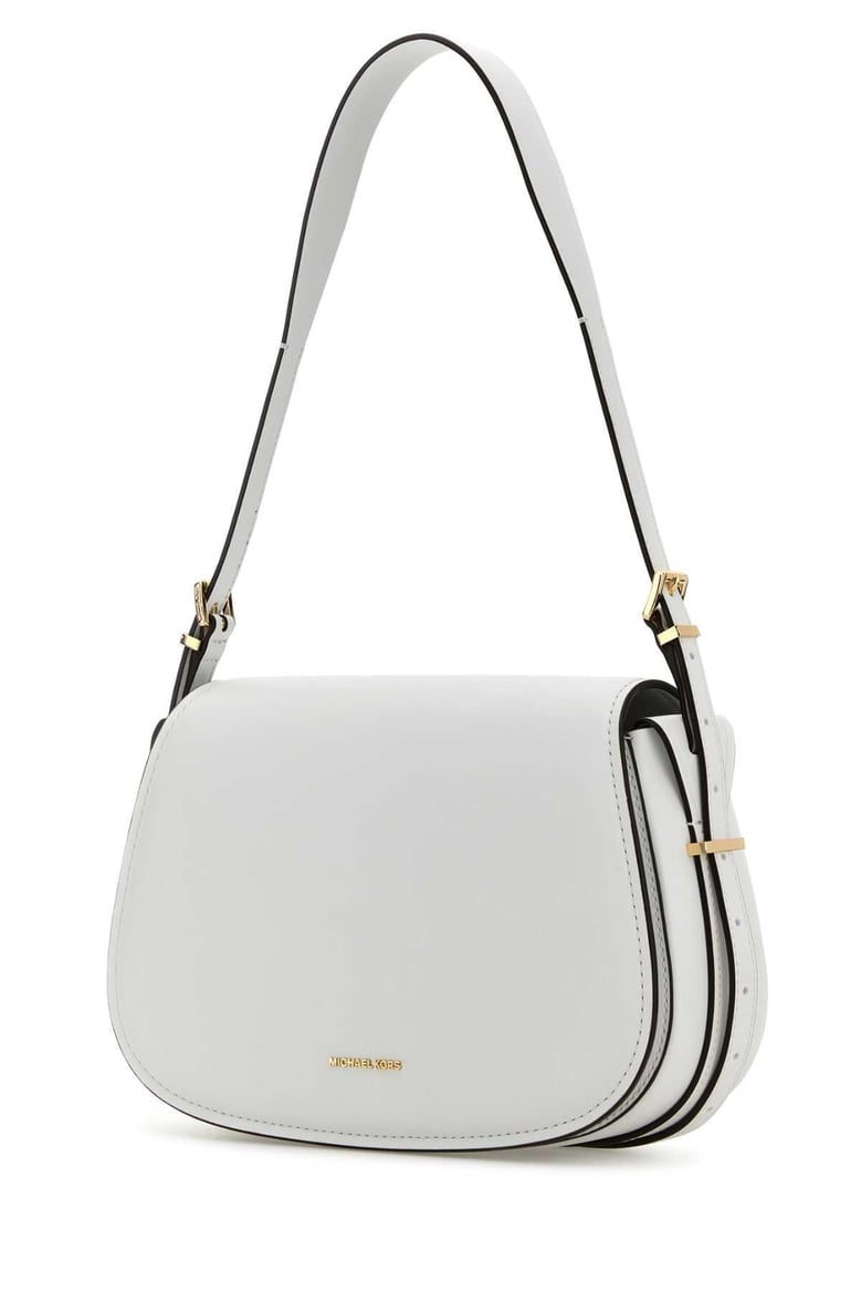 white leather moore shoulder bag by Selfnex