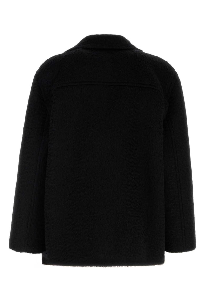 black mohair and wool coat by Selfnex