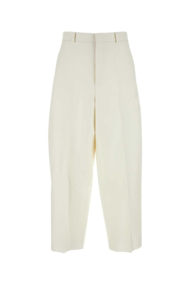 ivory wool blend pant by Selfnex