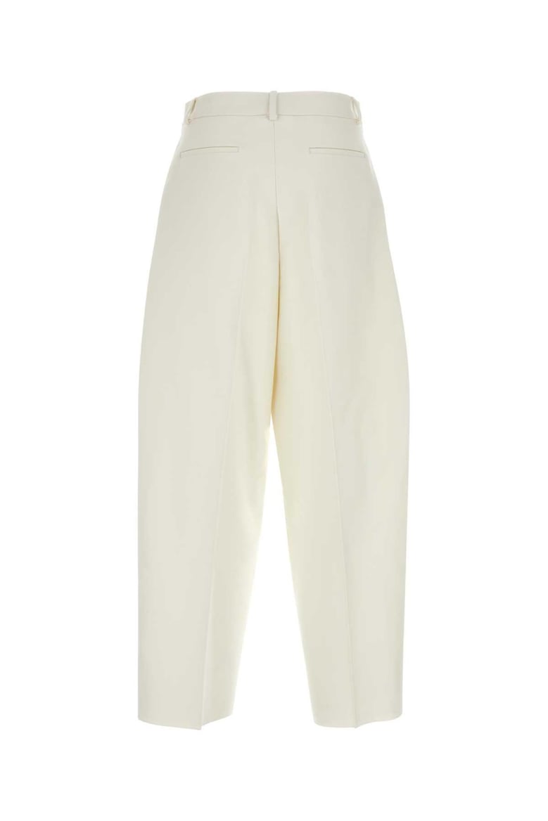 ivory wool blend pant by Selfnex