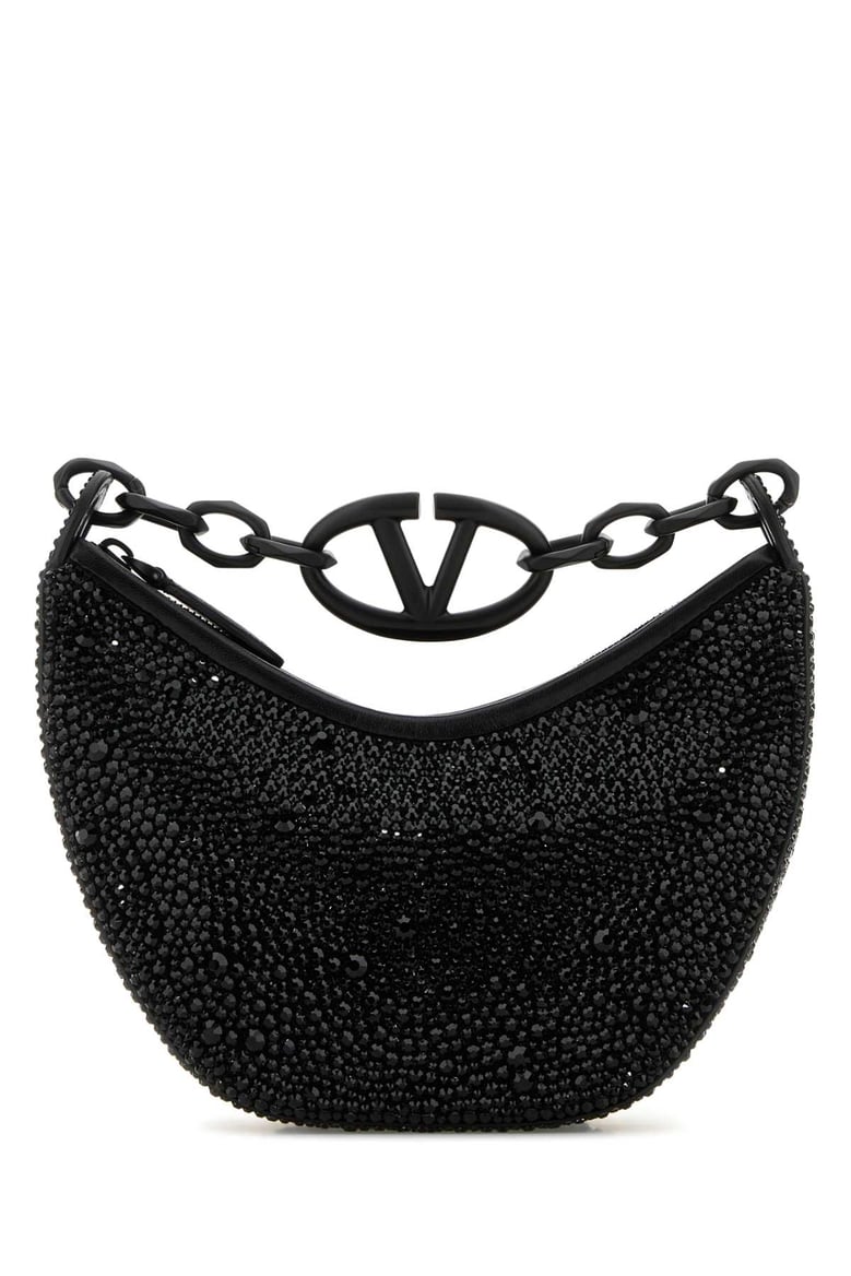 embellished leather hobo vlogo moon handbag by Selfnex
