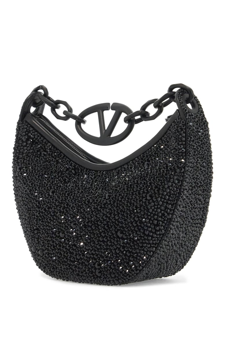 embellished leather hobo vlogo moon handbag by Selfnex