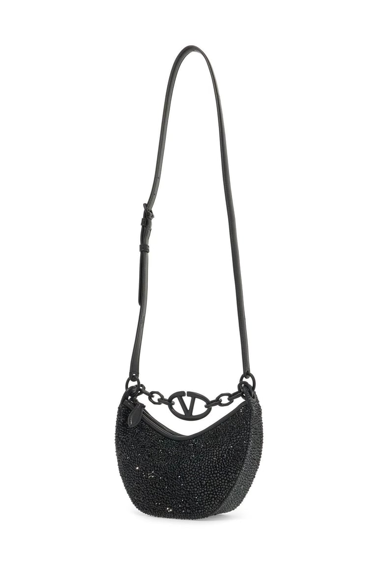 embellished leather hobo vlogo moon handbag by Selfnex