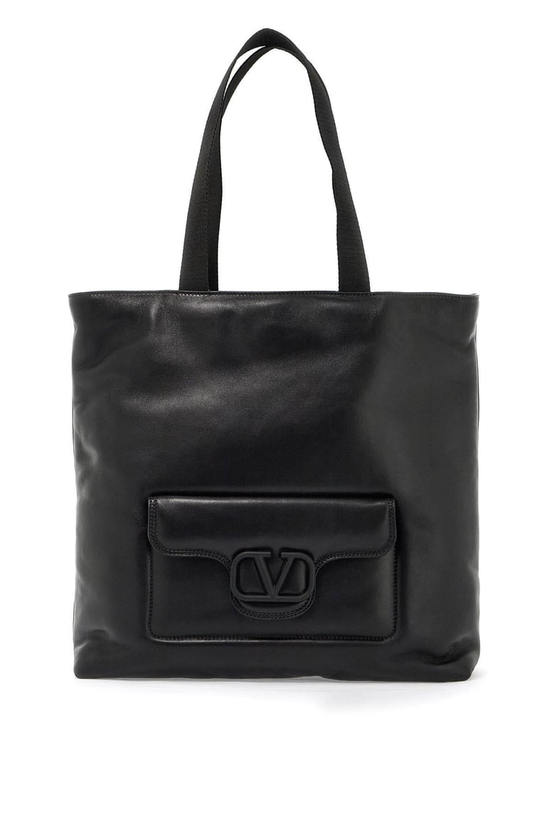 black nappa leather valentino garavani noir shopping bag by Selfnex