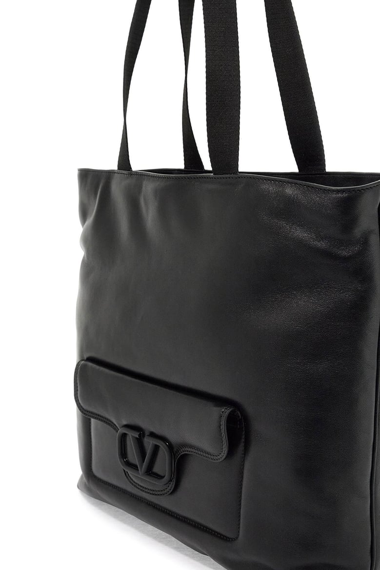 black nappa leather valentino garavani noir shopping bag by Selfnex