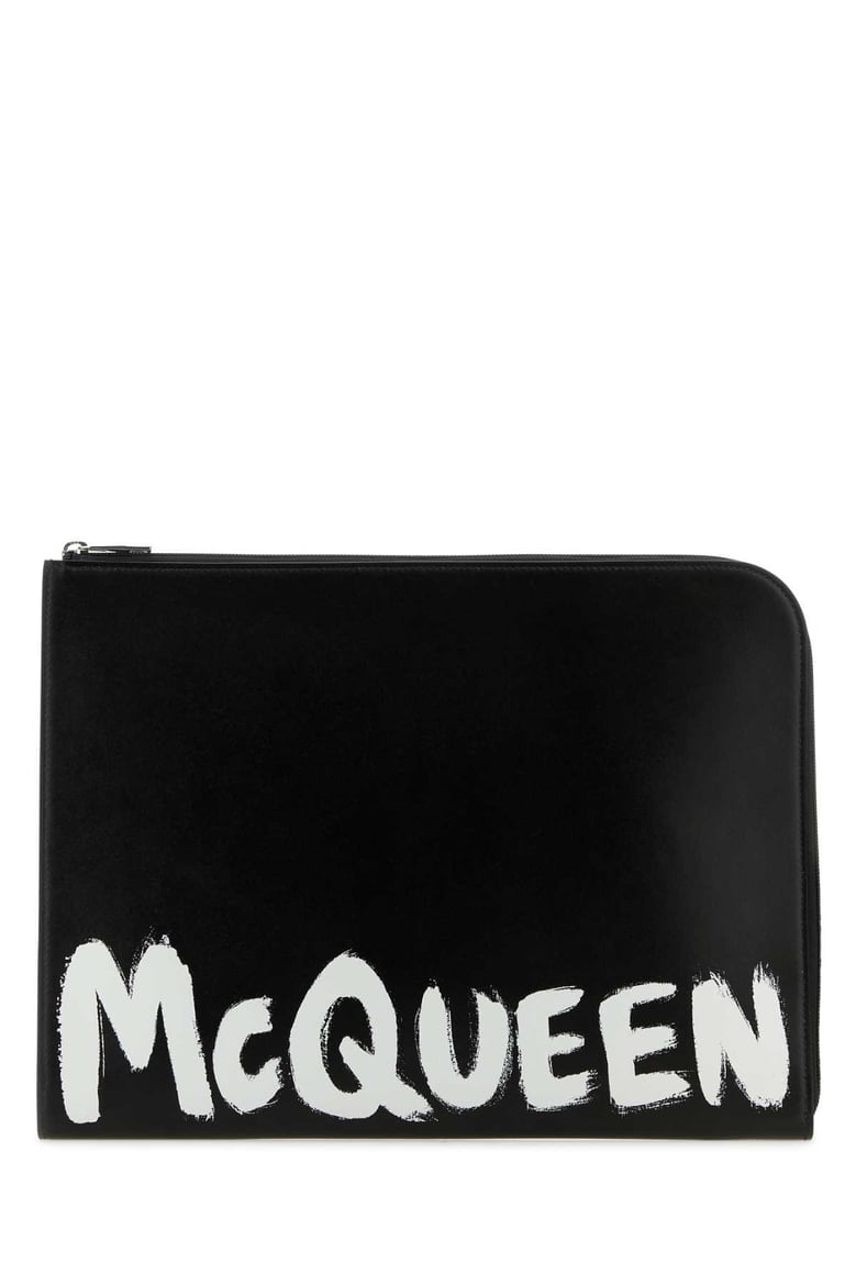black leather document holder by Selfnex