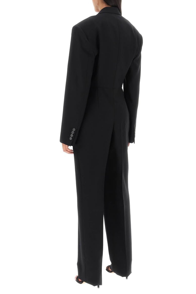 black wool jumpsuit by Selfnex