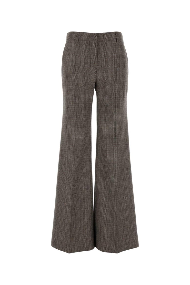 embroidered wool palazzo pant by Selfnex