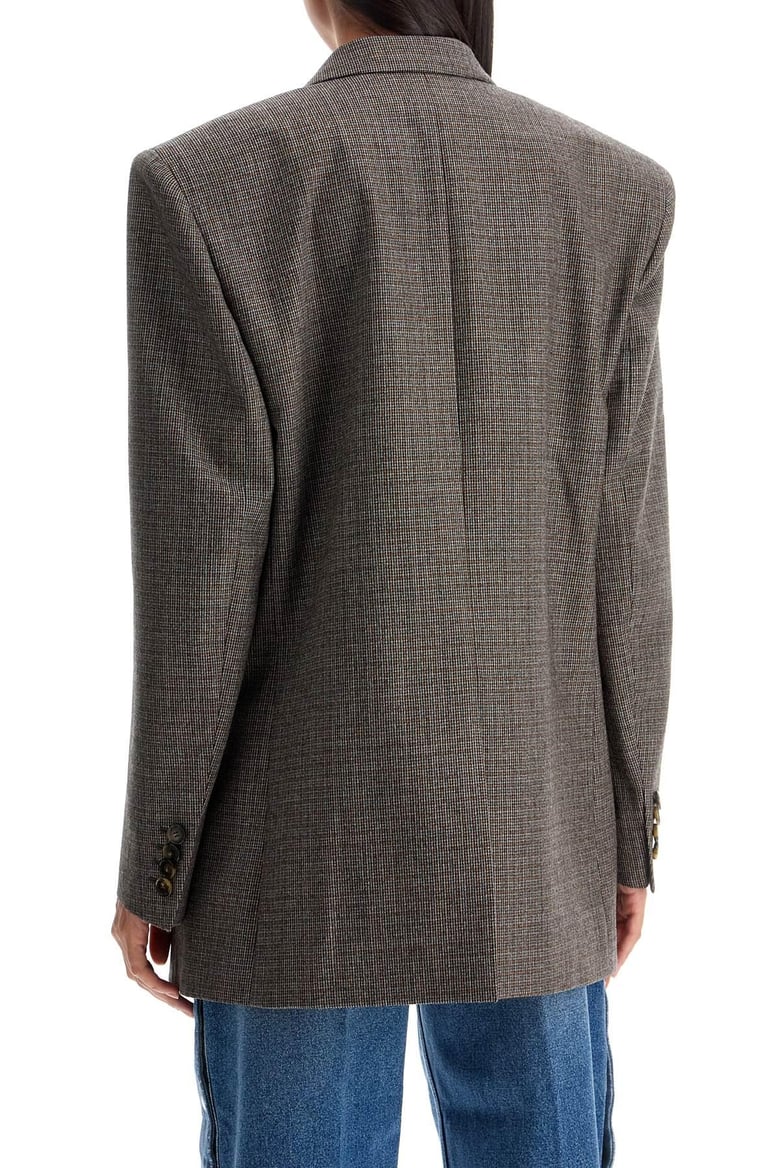 embroidered wool oversize blazer by Selfnex