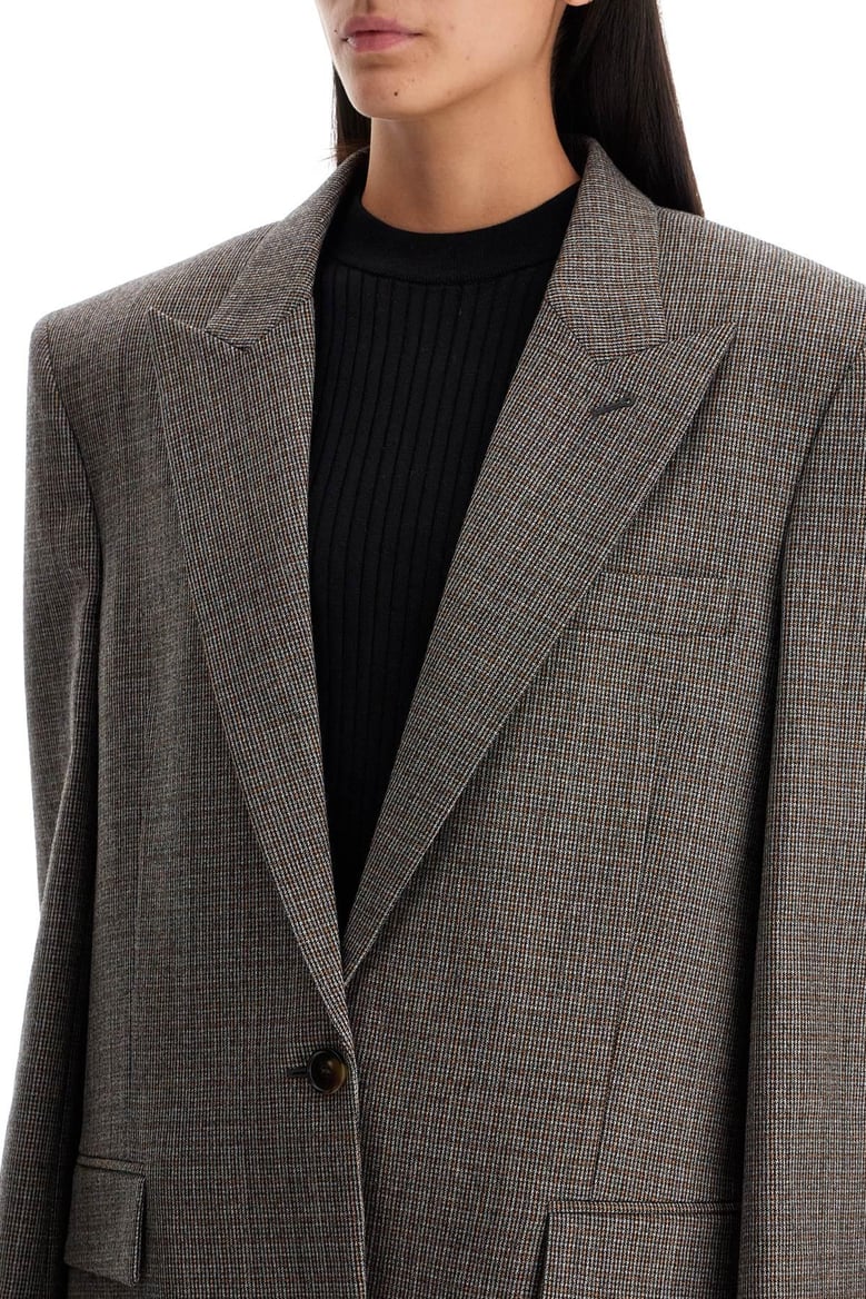 embroidered wool oversize blazer by Selfnex