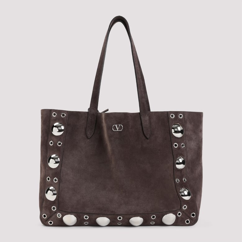 brown suede nellcã´te shopping bag by Selfnex