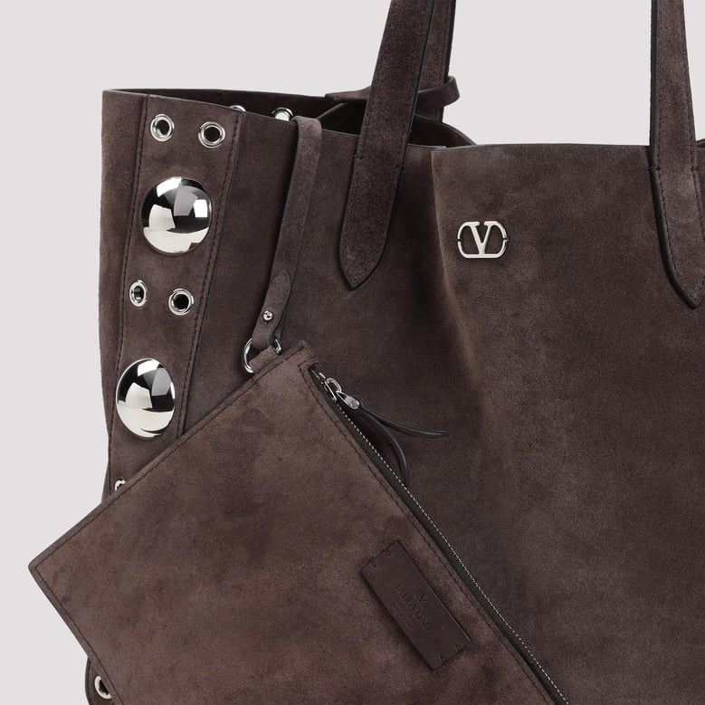 brown suede nellcã´te shopping bag by Selfnex