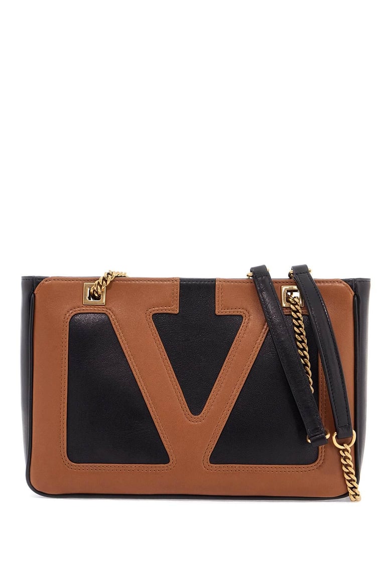 black nappa leather small viva superstar shoulder bag by Selfnex