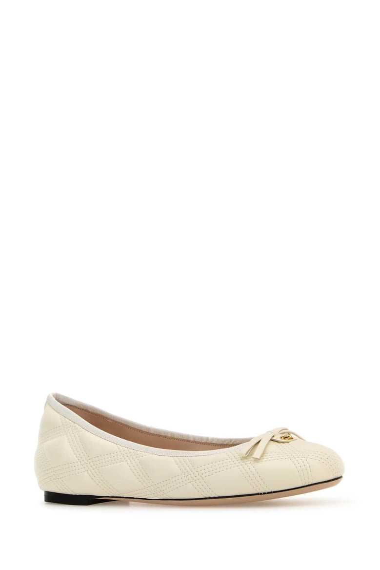 ivory leather ballerinas by Selfnex