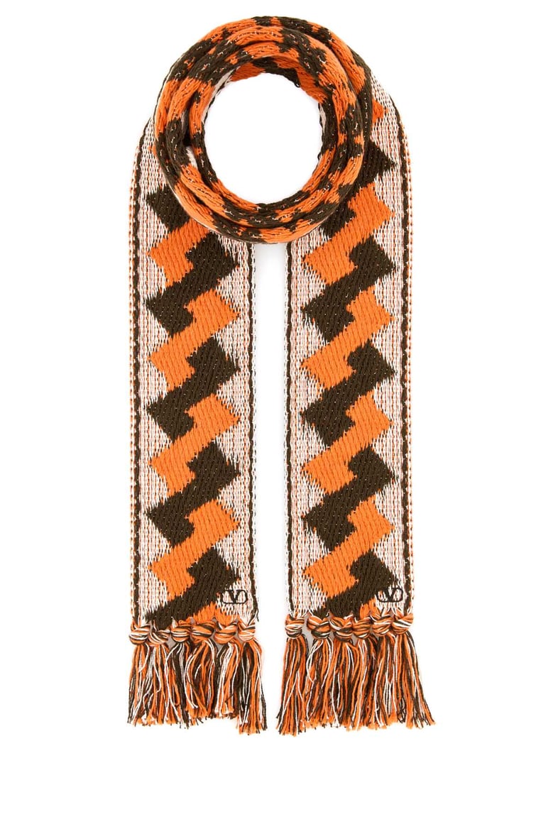 embroidered jacquard scarf by Selfnex