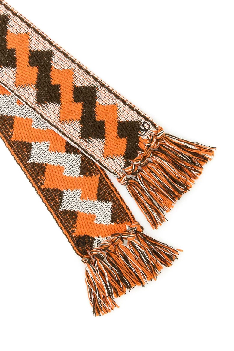 embroidered jacquard scarf by Selfnex