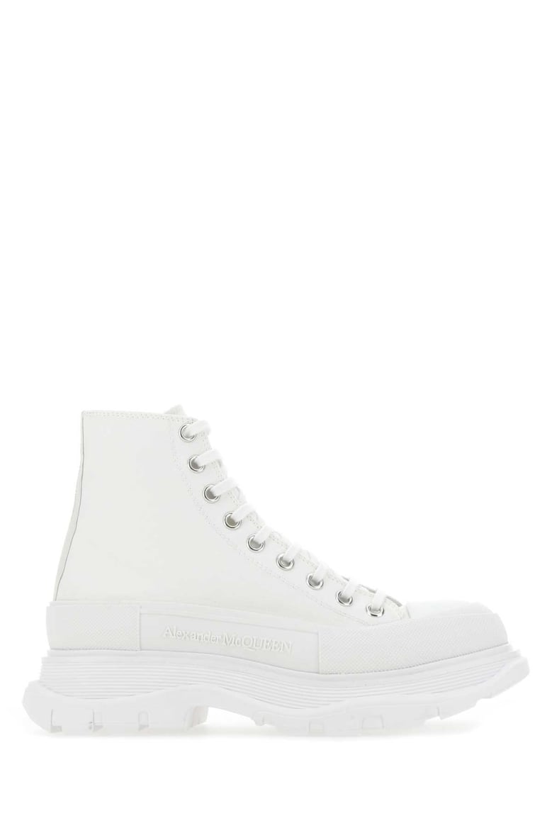 white canvas canvas sack sneakers by Selfnex