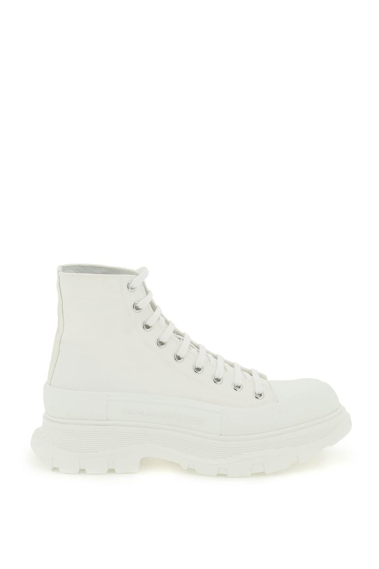white canvas canvas sack sneakers by Selfnex