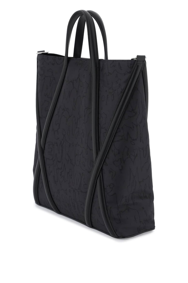 black nylon the harness shopping bag by Selfnex