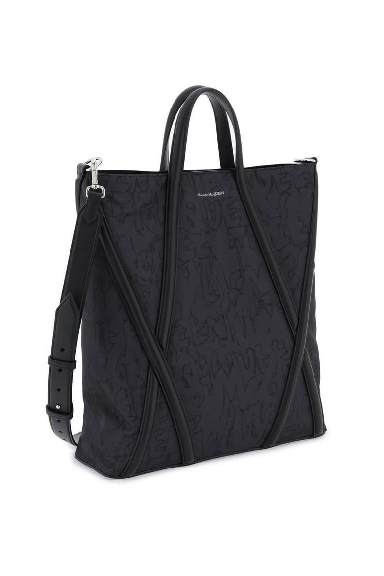 black nylon the harness shopping bag by Selfnex