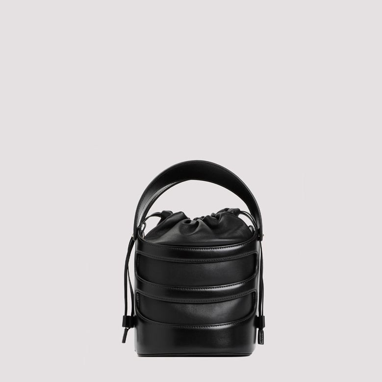black leather the rise bucket bag by Selfnex