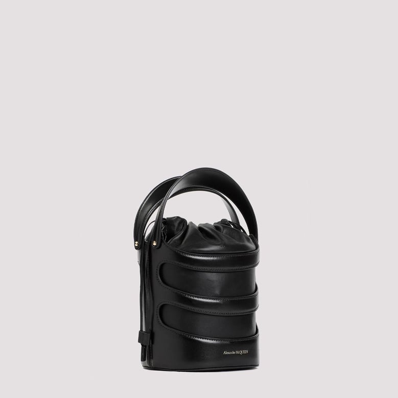 black leather the rise bucket bag by Selfnex
