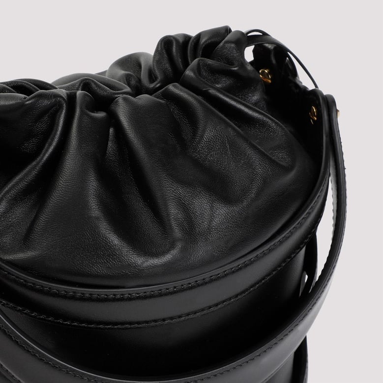 black leather the rise bucket bag by Selfnex