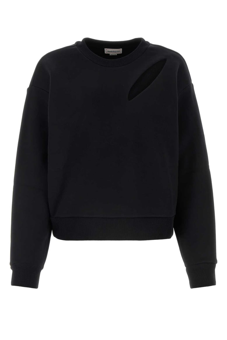 black cotton sweatshirt by Selfnex