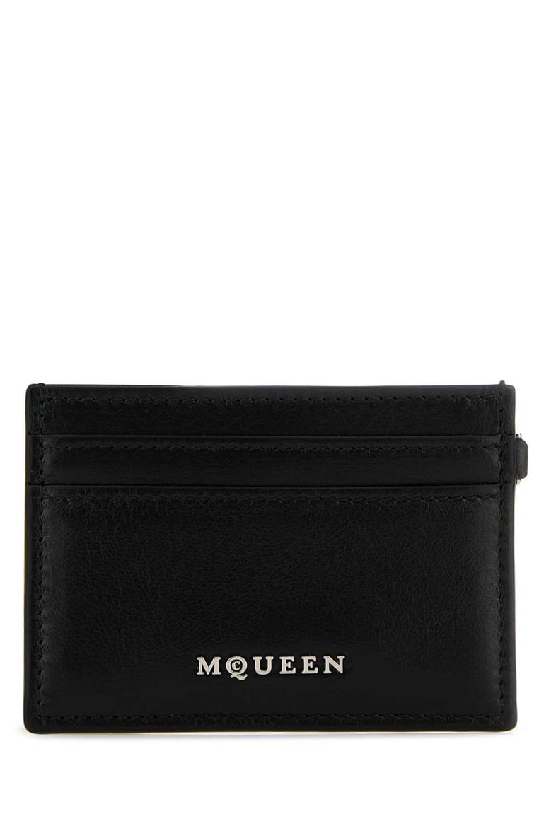 black leather sling card holder by Selfnex