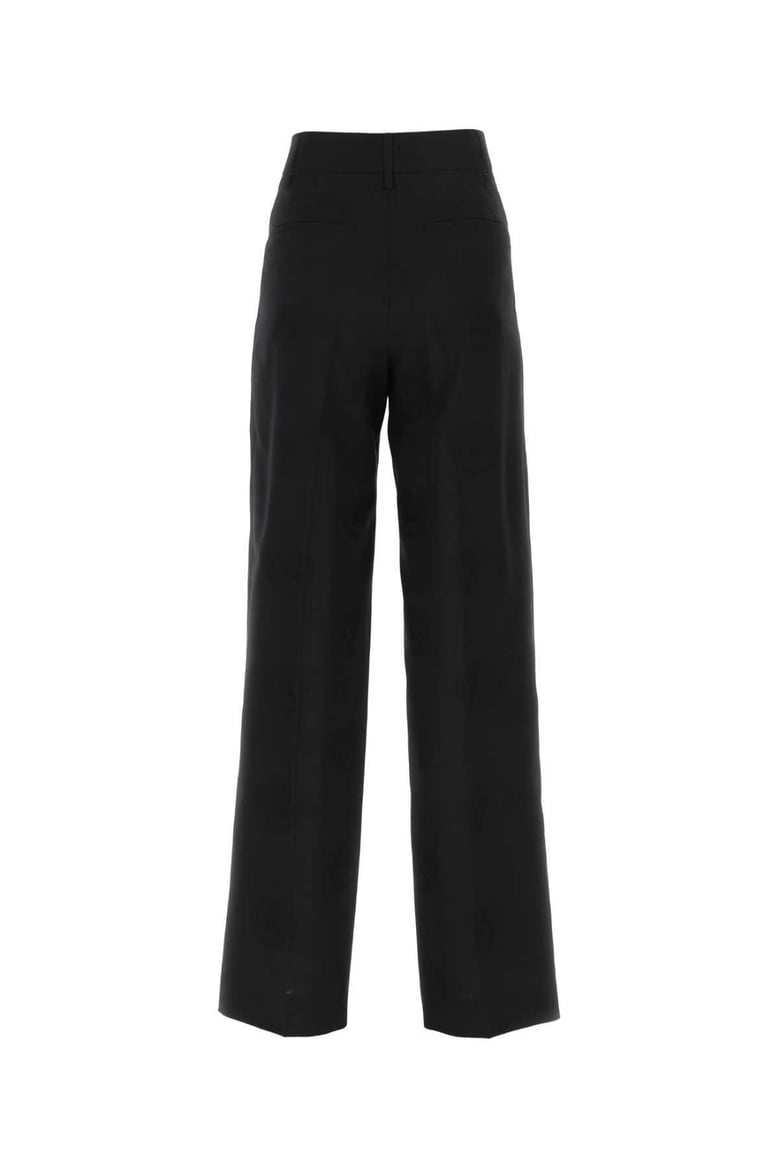 black wool blend wide-leg pant by Selfnex