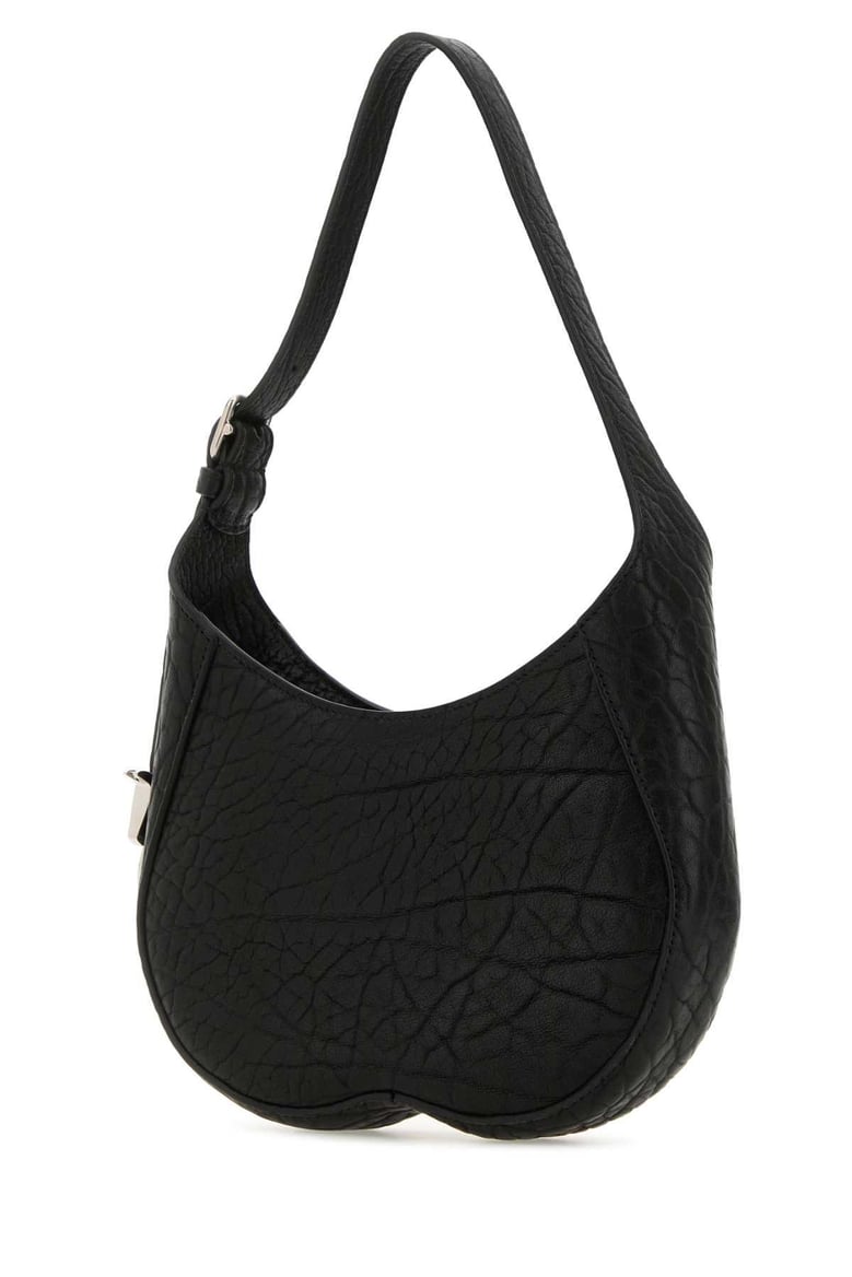black leather small chess shoulder bag by Selfnex