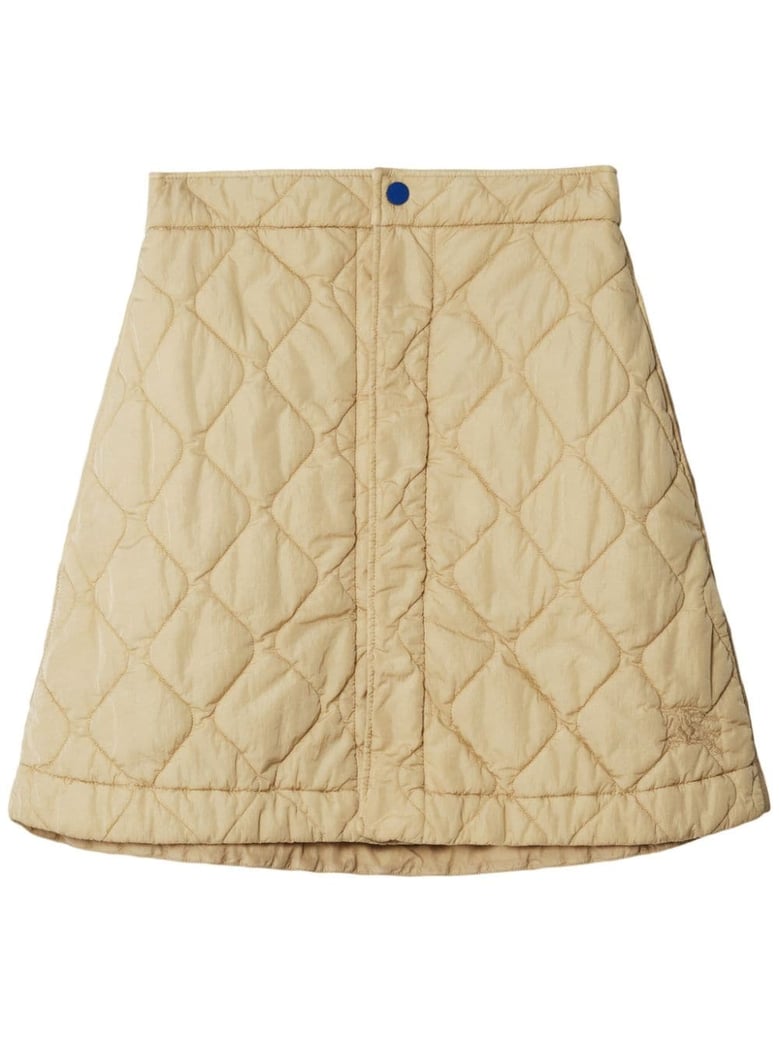 sand nylon mini skirt by Selfnex