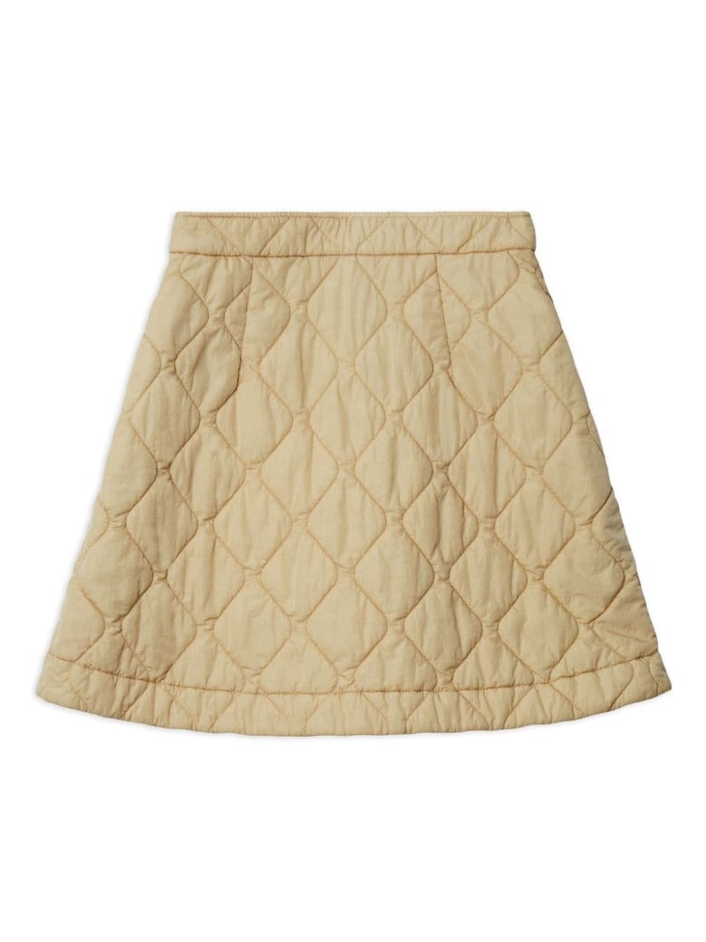sand nylon mini skirt by Selfnex