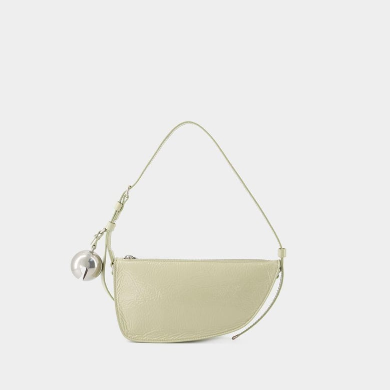 pastel green leather knight small shoulder bag by Selfnex