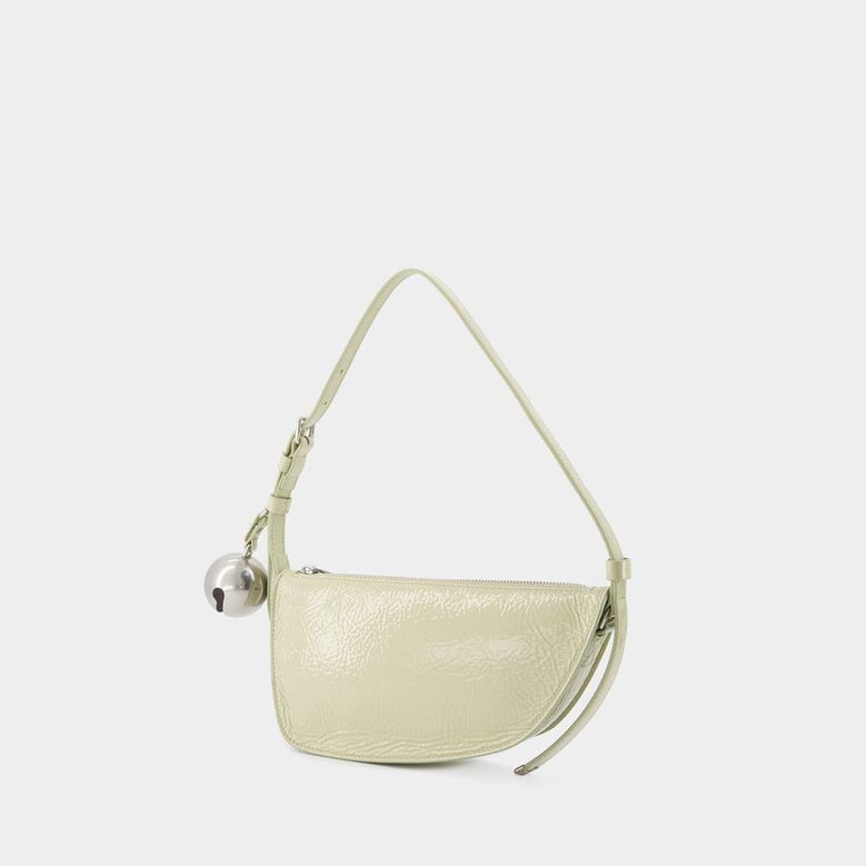 pastel green leather knight small shoulder bag by Selfnex