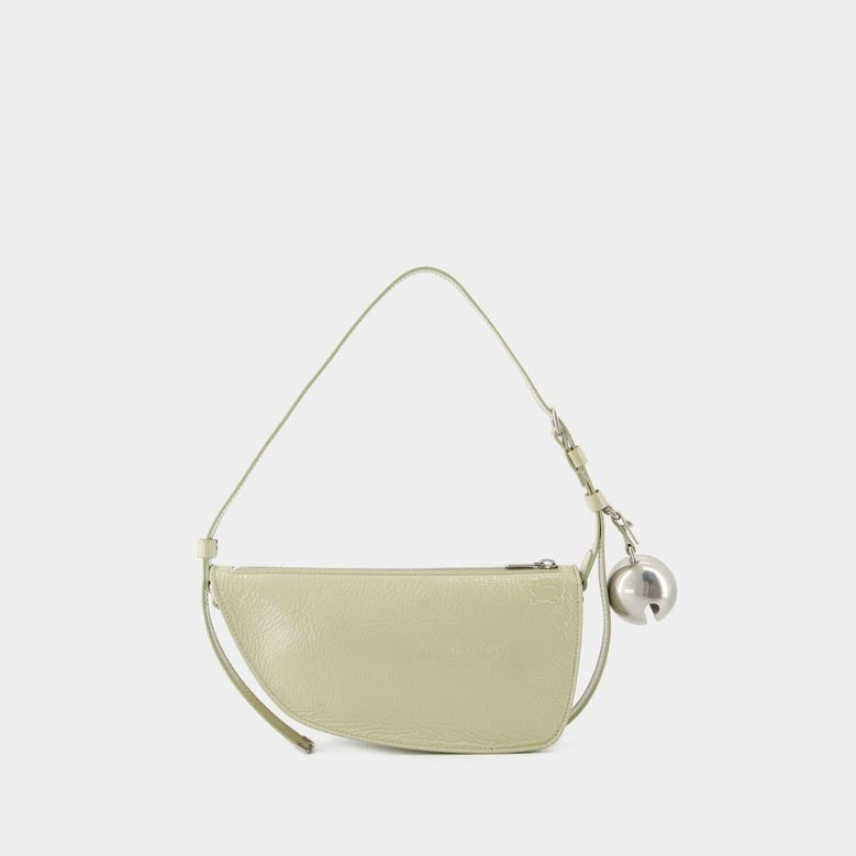 pastel green leather knight small shoulder bag by Selfnex