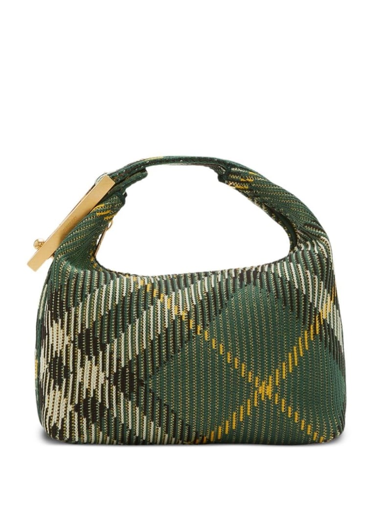 embroidered nylon mini peg handbag by Selfnex