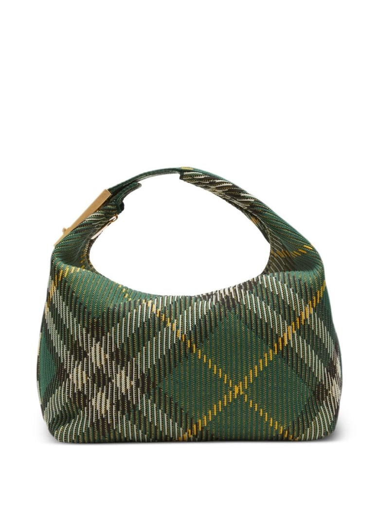 embroidered nylon medium peg handbag by Selfnex