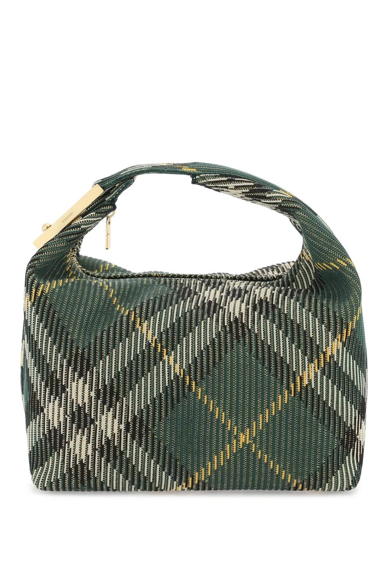 embroidered nylon medium peg handbag by Selfnex