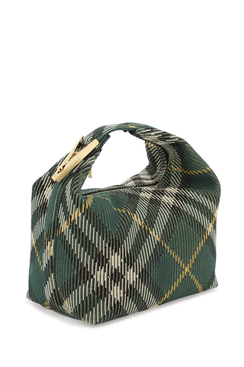 embroidered nylon medium peg handbag by Selfnex