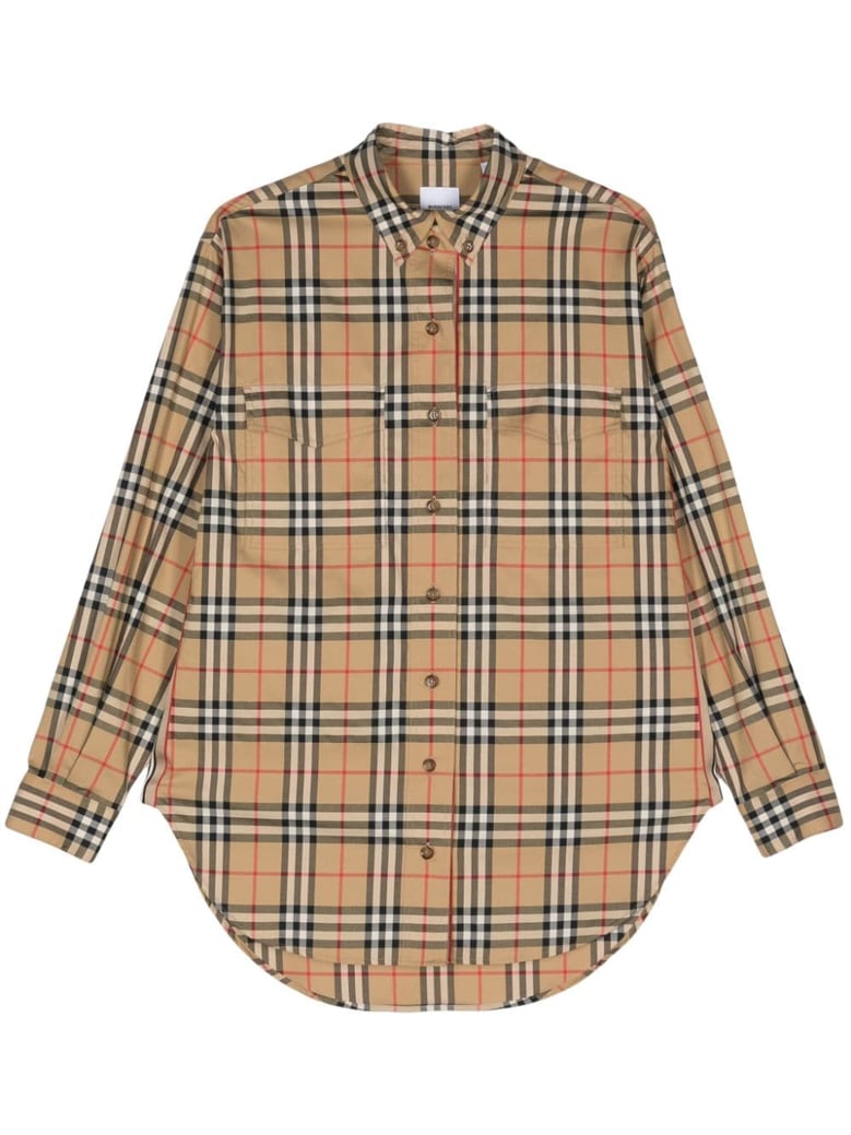 embroidered stretch cotton shirt by Selfnex