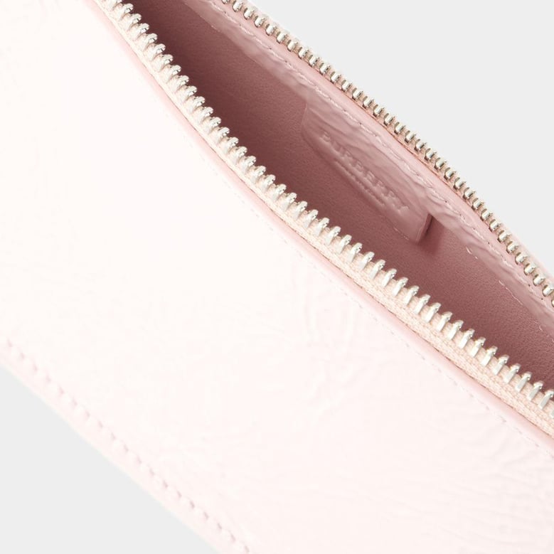 pastel pink leather micro shield shoulder bag by Selfnex